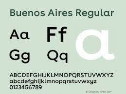 Font Buenos Aires